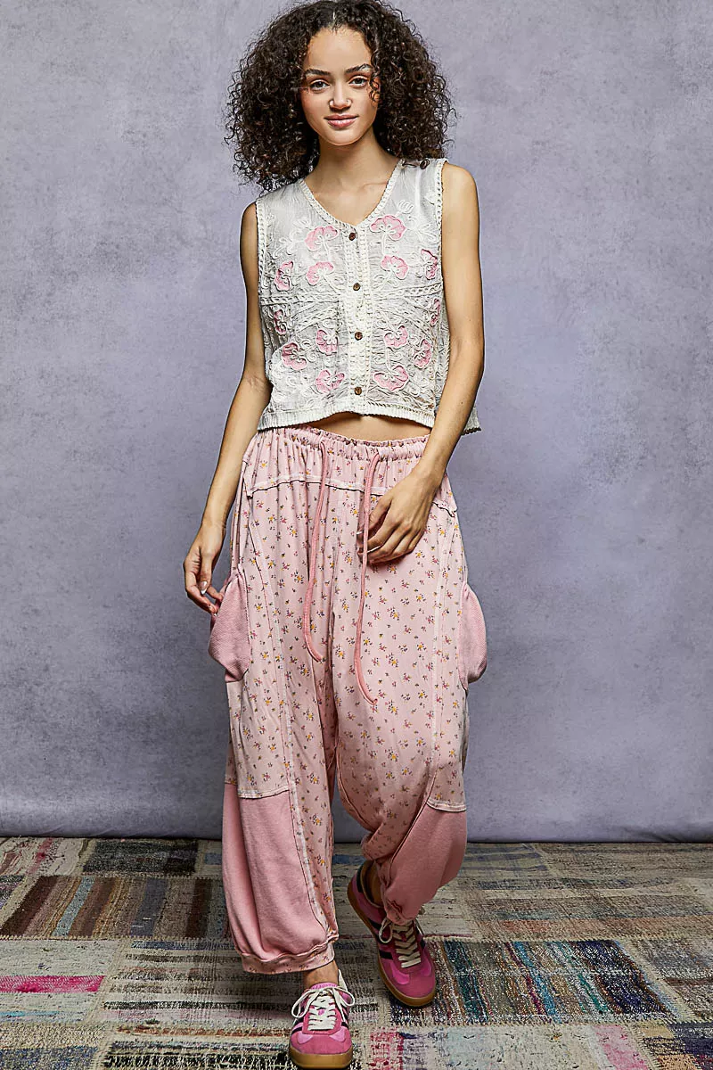 Floral Embroidered V-Neck Vest, image 5