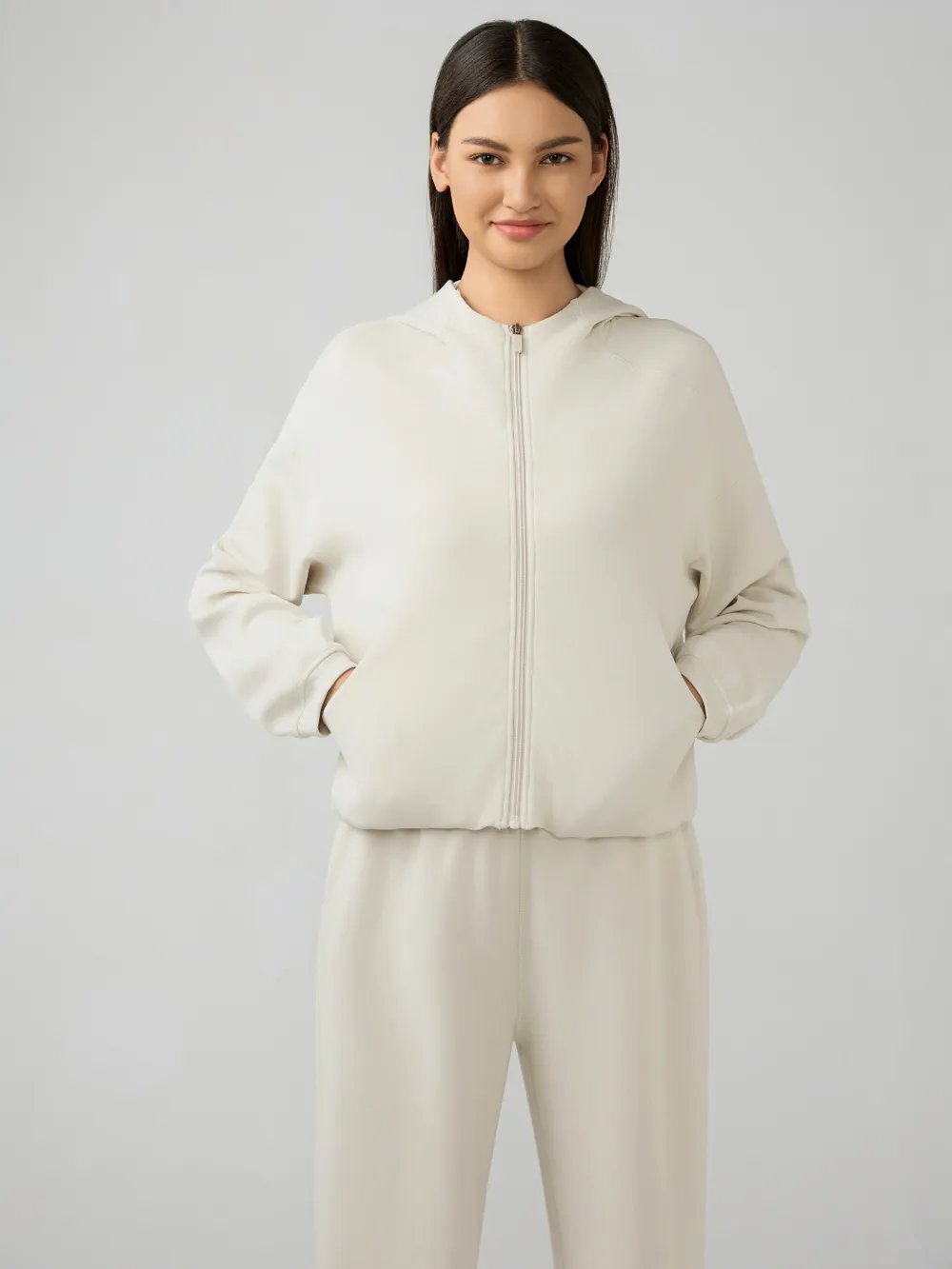 Zip Up Dropped Shouder Active Hooded, image 17