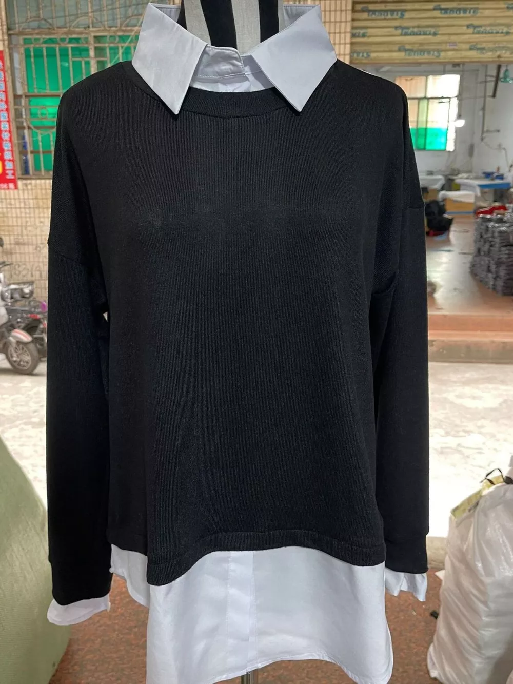 Full Size Round Neck Long Sleeve Sweater Plus Size, image 12