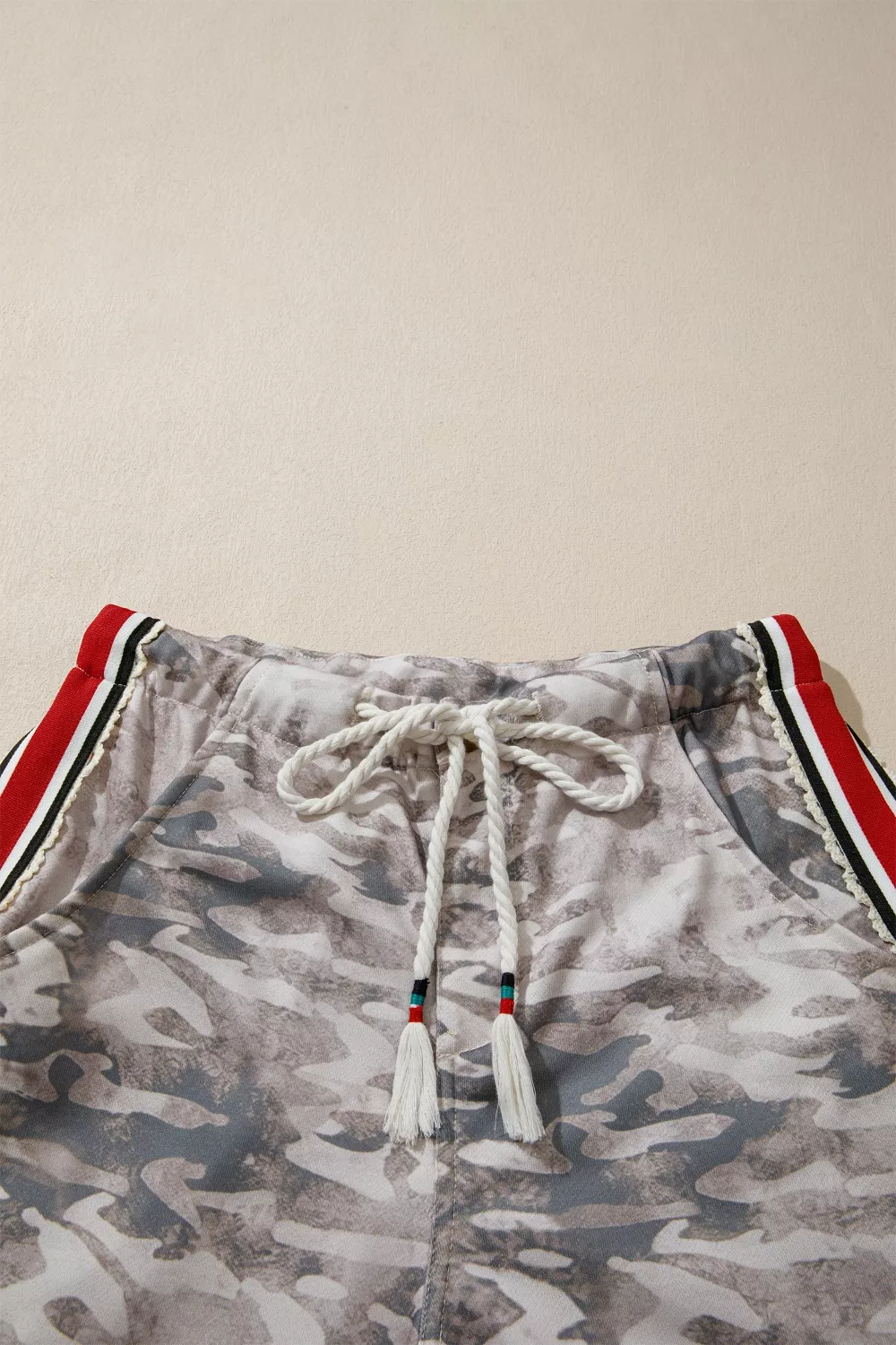 Camo Print Drawstring Waist Joggers, image 10