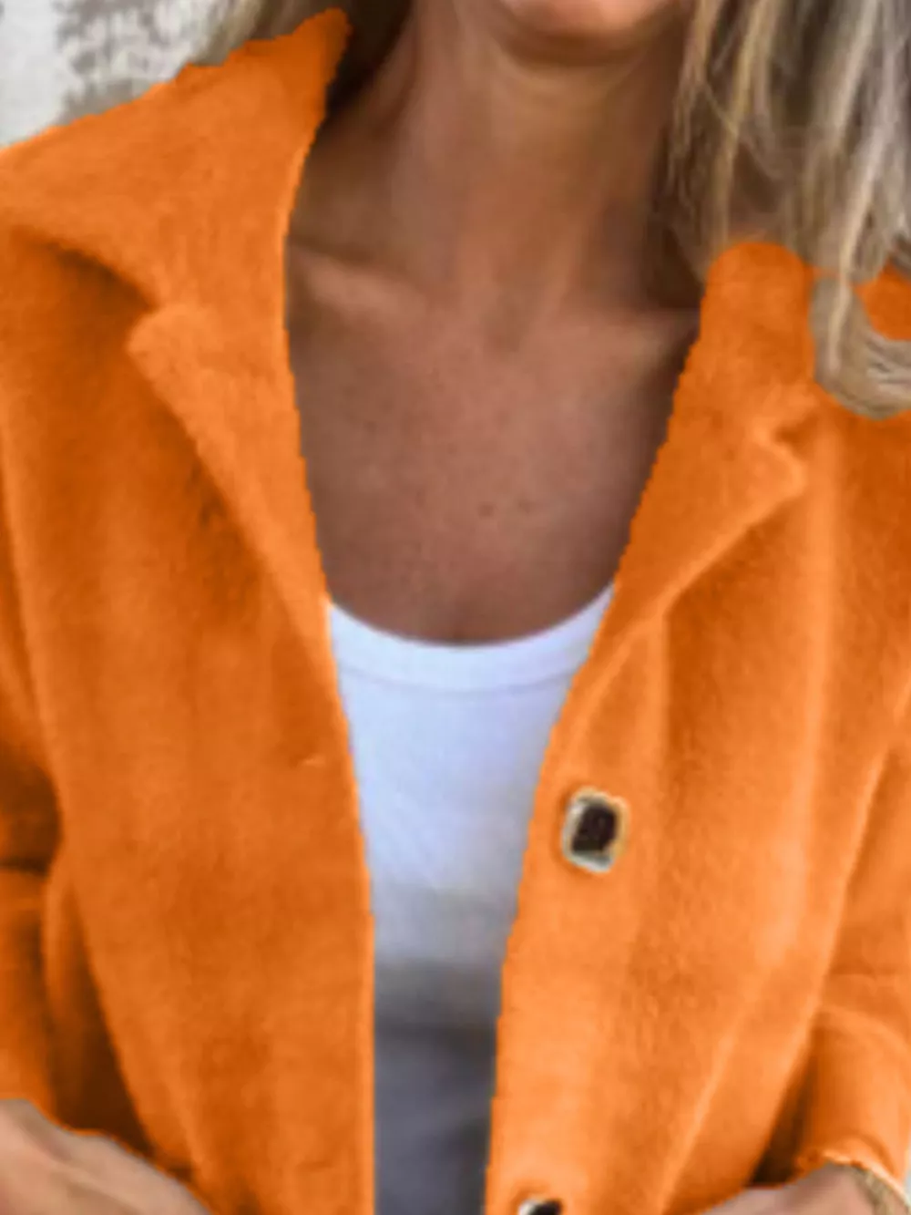Full Size Button-Down Long Sleeve Longline Coat Plus Size, image 7