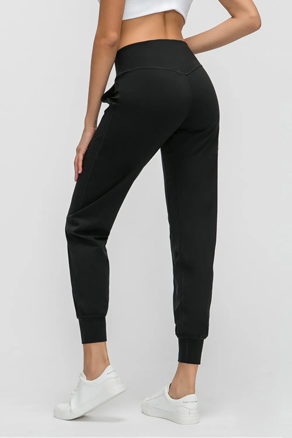 Wide Waistband Slant Pocket Pants, image 3