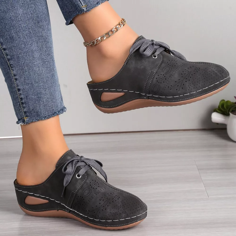 Lace-Up Wedge Slip-Ons, image 4