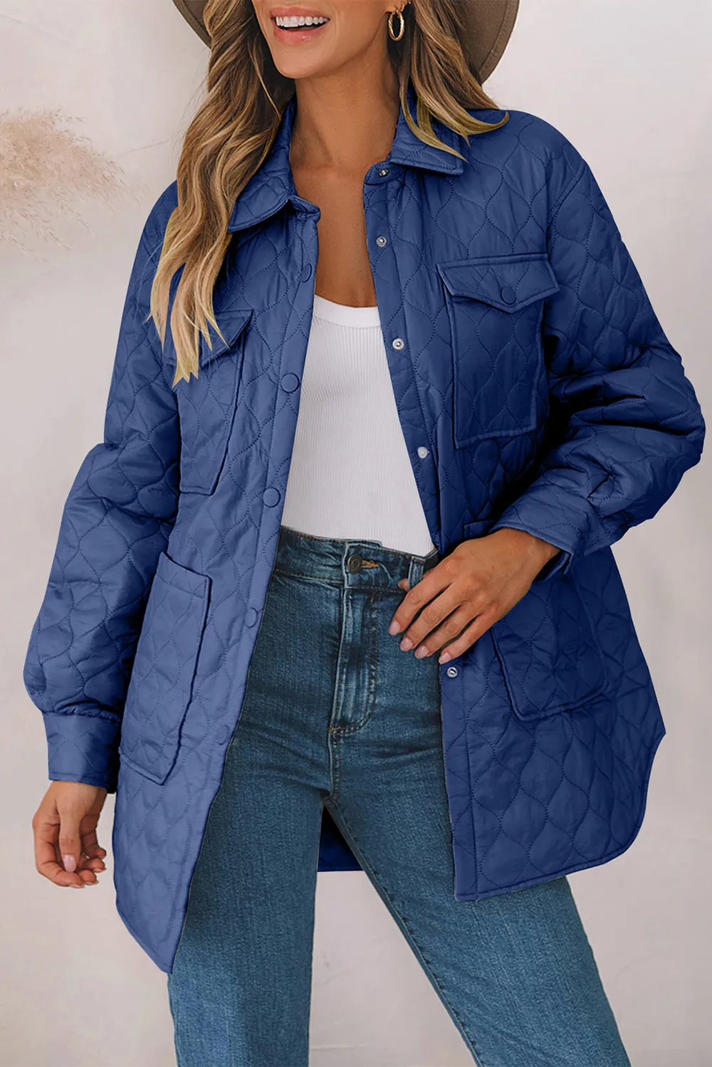 Snap Down Collared Winter Coat, image 11