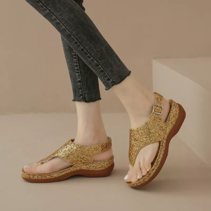 Toe Post Wedge Sandals, image 9