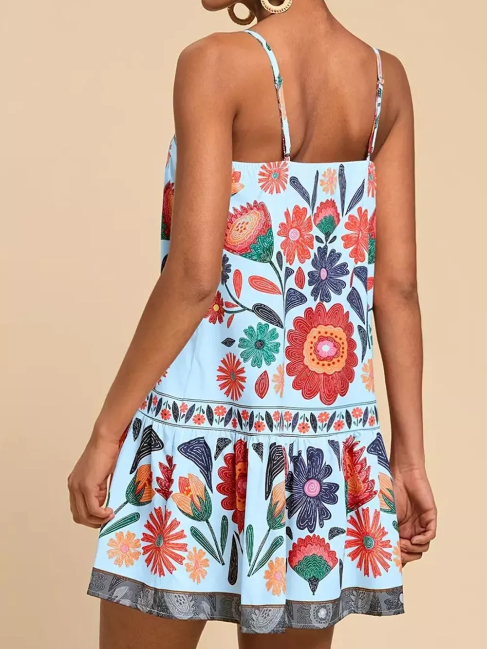 Floral Print Sleeveless Mini Dress, image 12