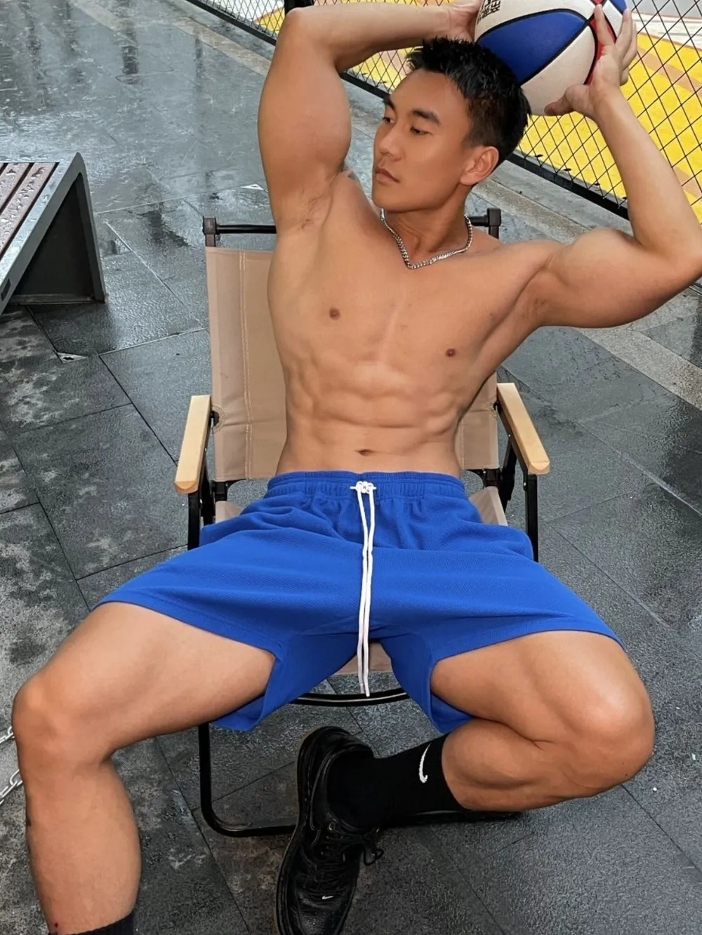 Men's Plus Size Drawstring Active Shorts, image 3