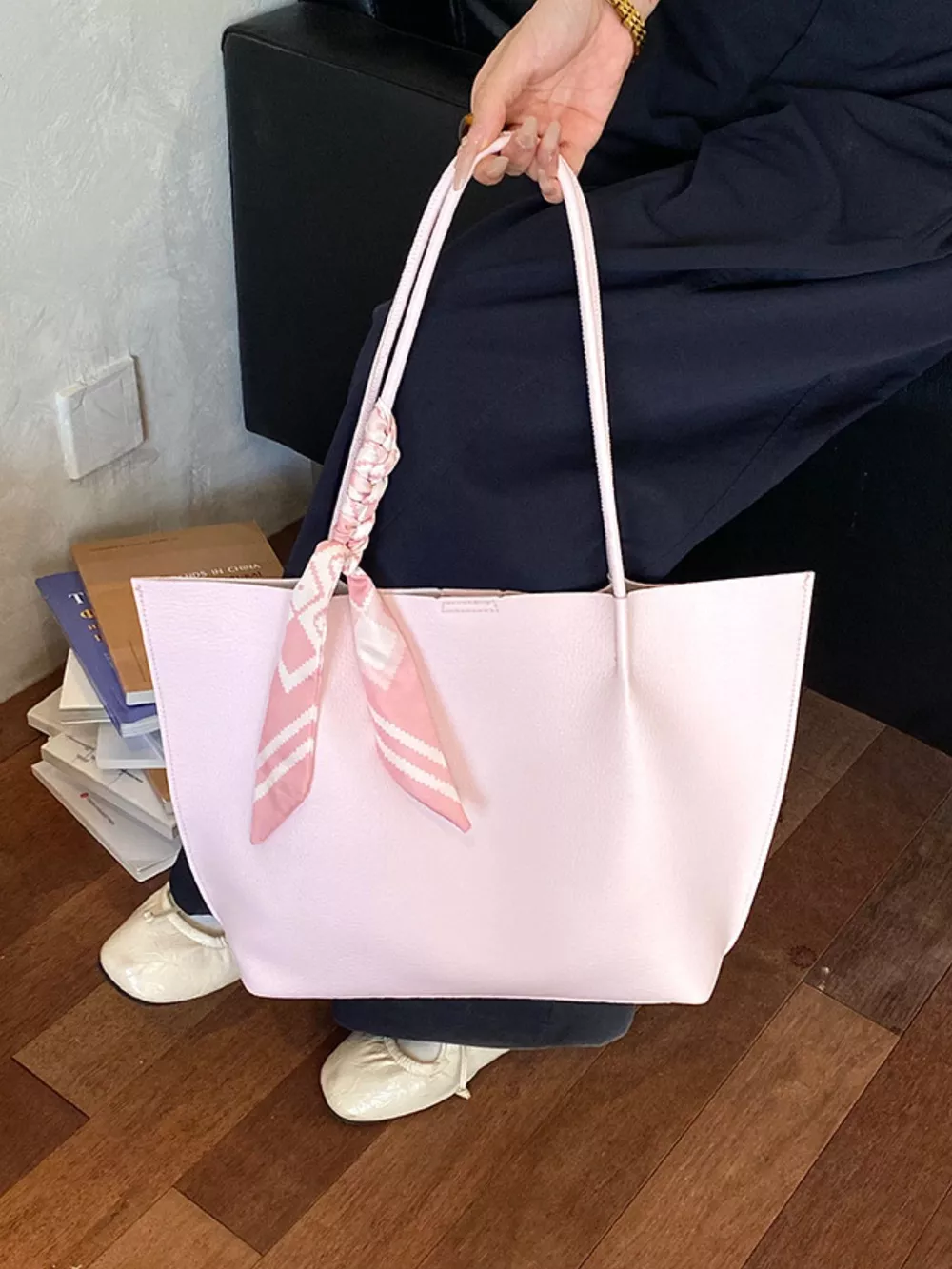 PU Leather Tote Shoulder Bag, image 4