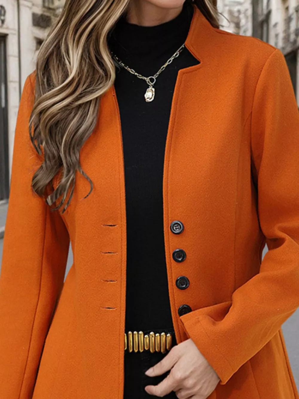Button Up Long Sleeve Coat, image 6