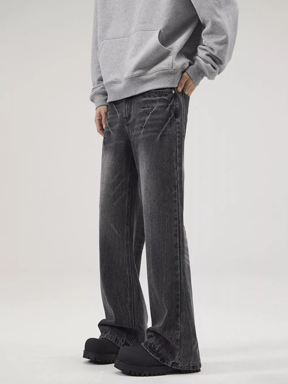 Men's Full Size Wide Leg Jeans Plus Size