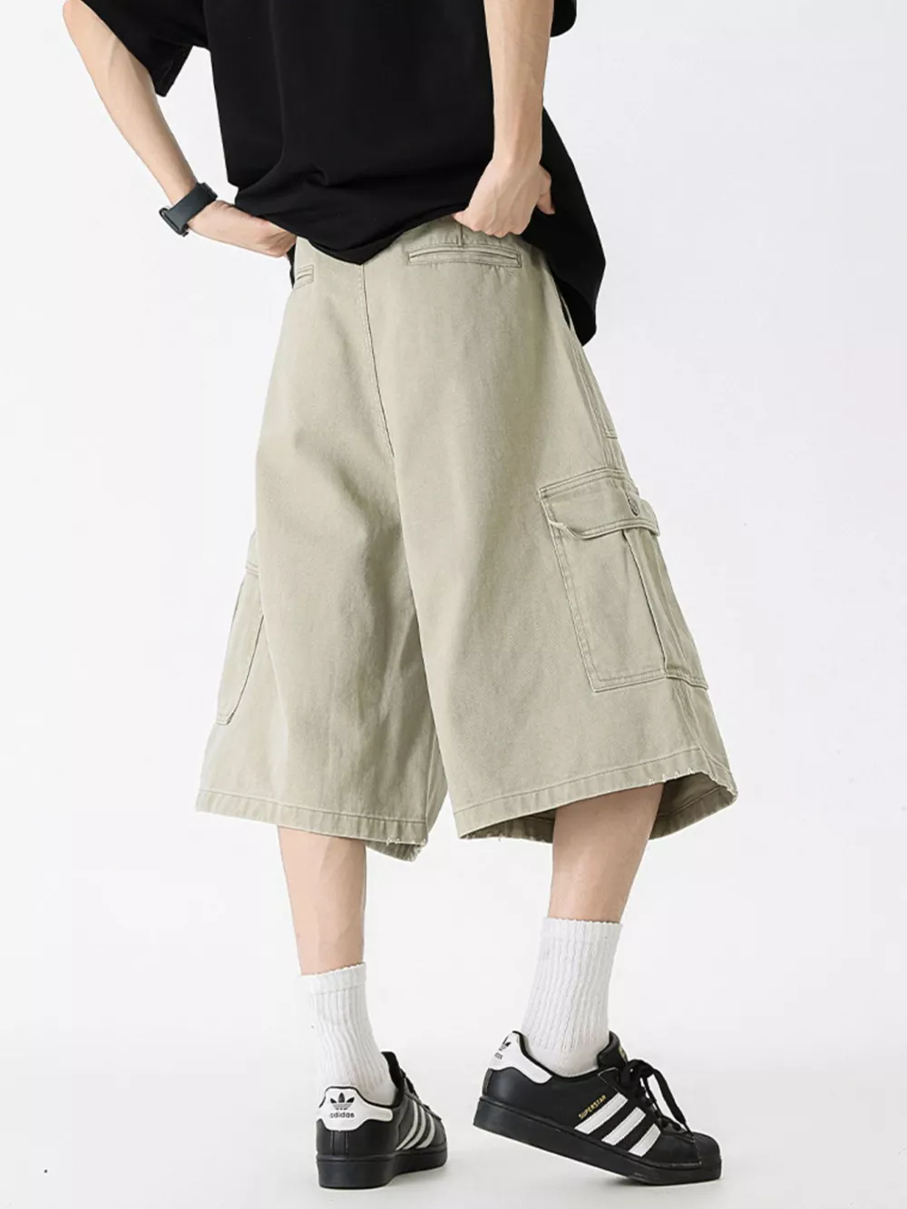 Men's Full Size Loose Fit Cargo Shorts Plus Size, image 11
