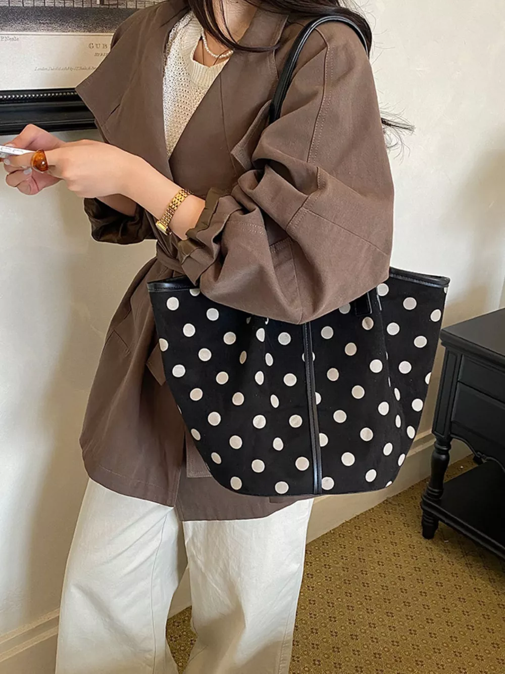 Polka Dot Tote Bag