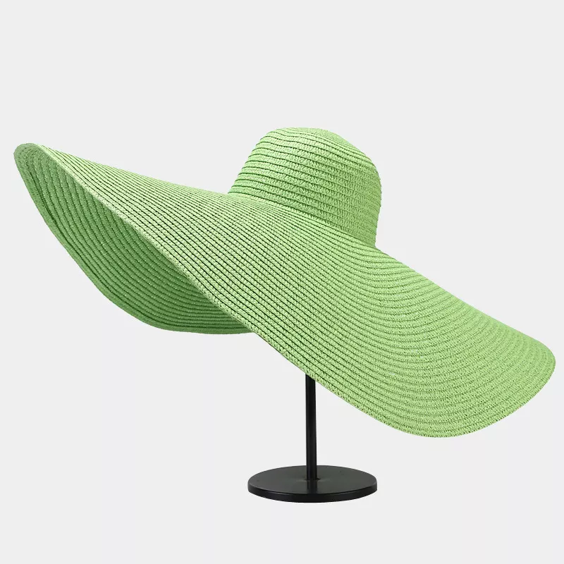 Oversized Wide Brim Straw Sun Hat, image 16