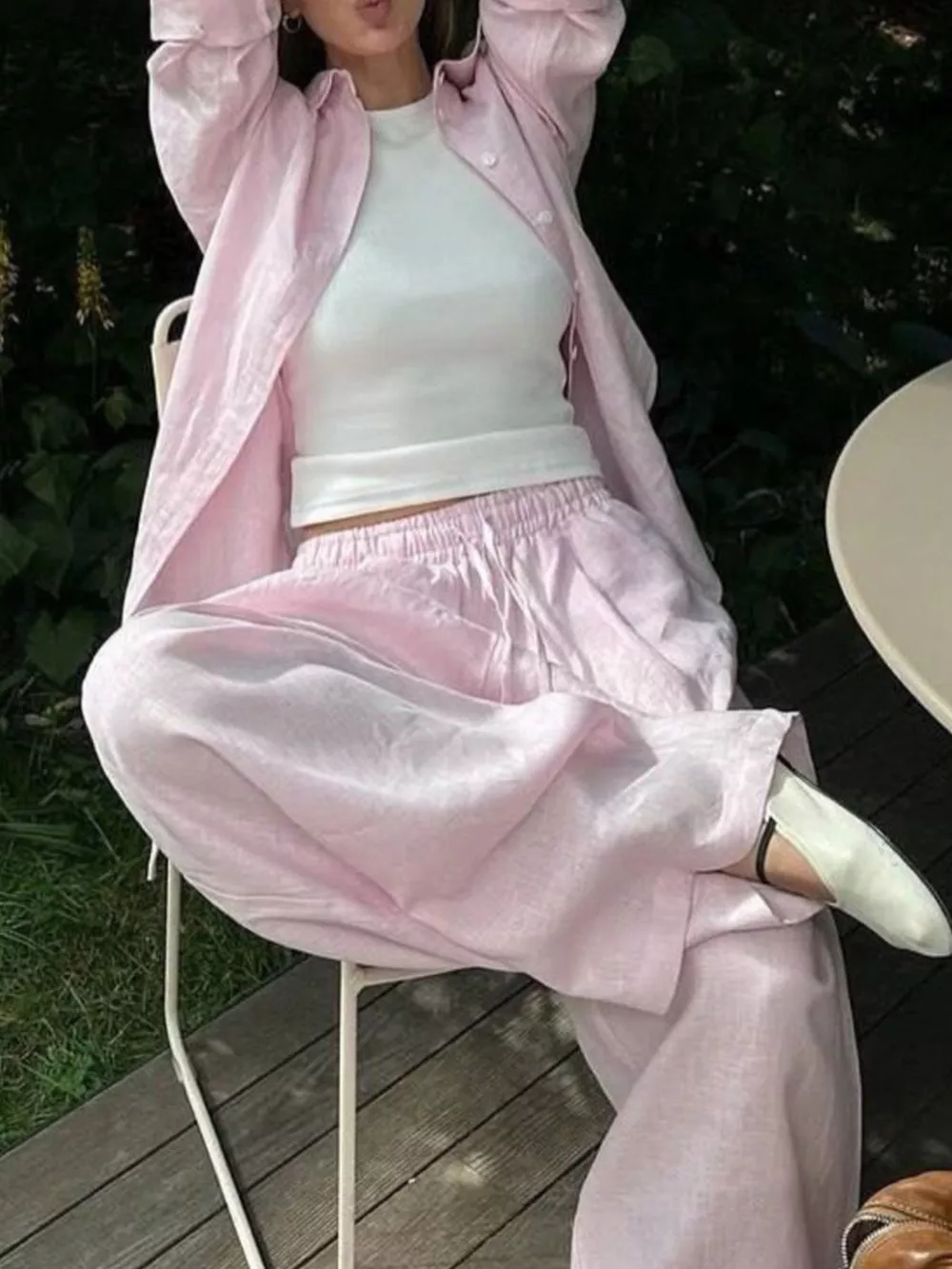 Button Up Long Sleeve Shirt and Pants Set, image 6