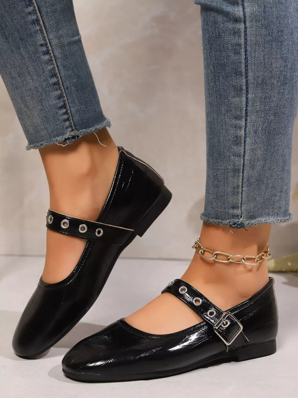 Round Toe Mary Jane Loafers, image 7