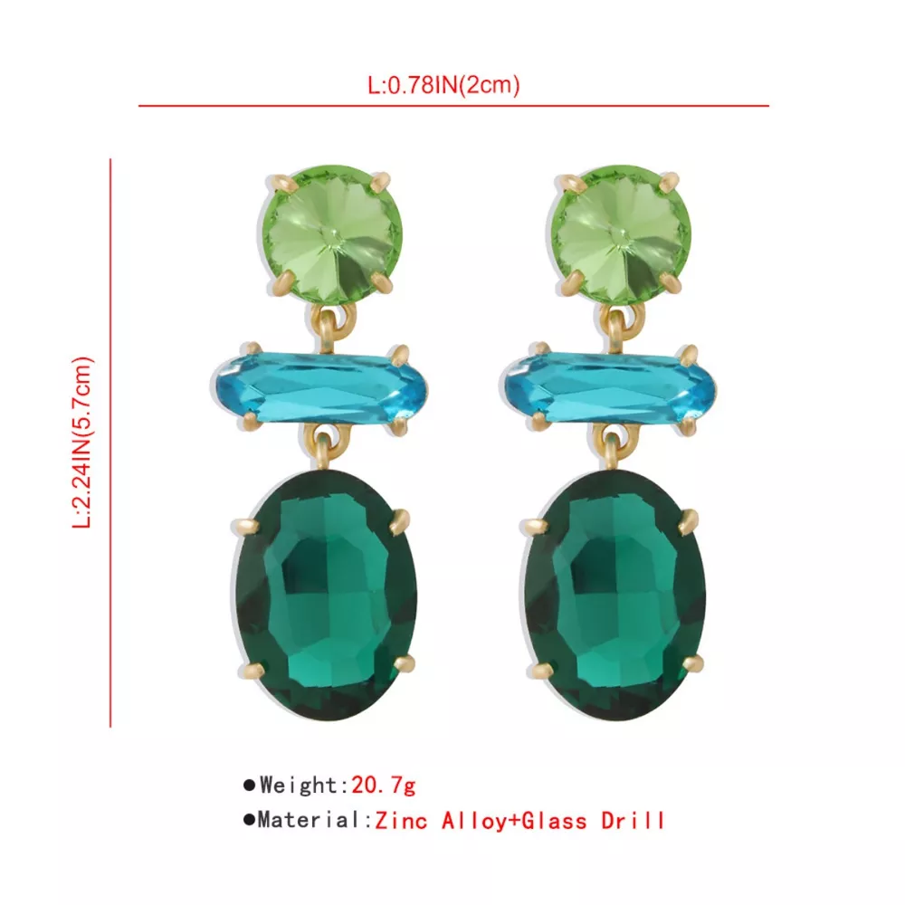 Alloy Geometric Dangle Earrings, image 6