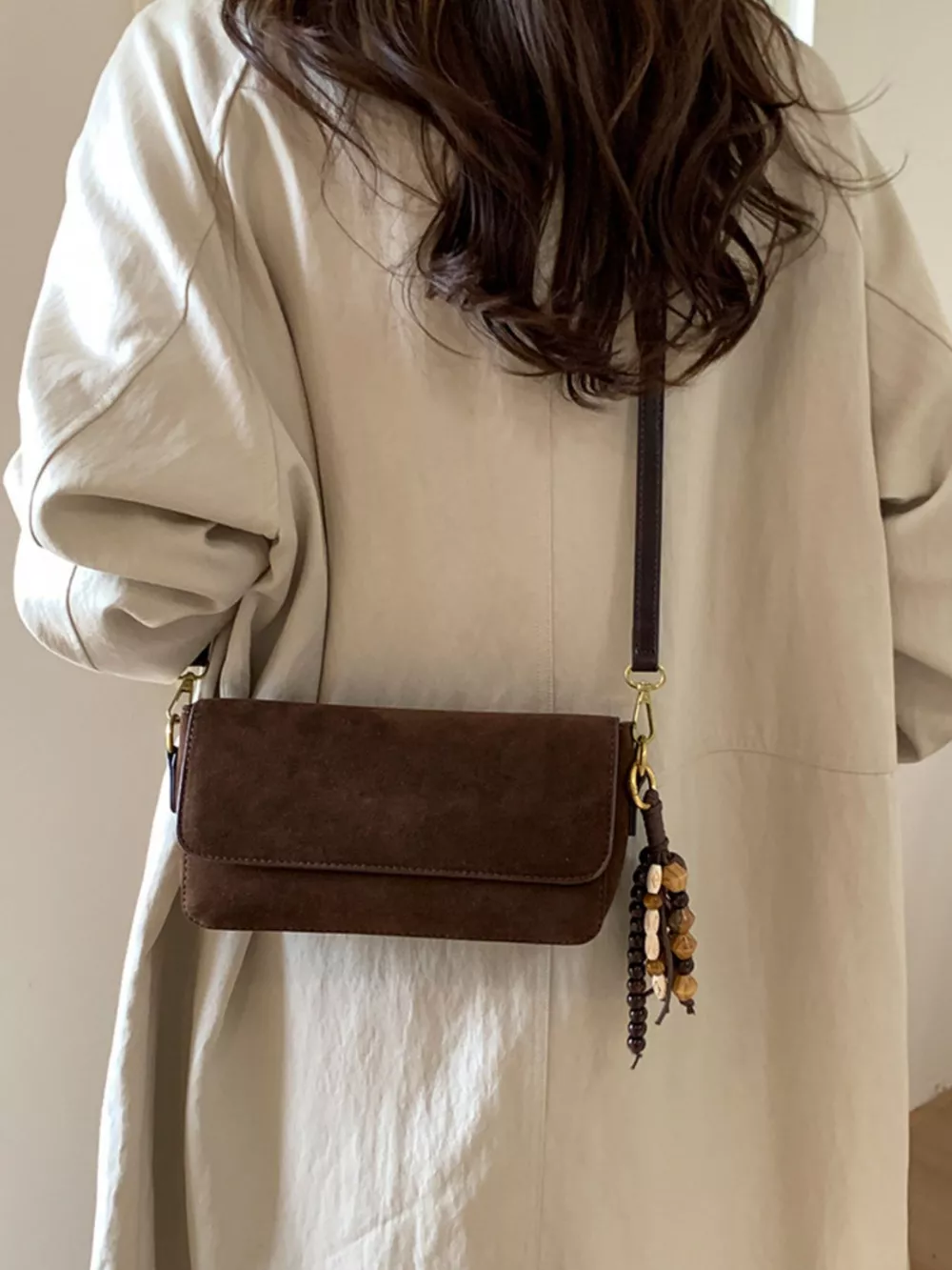 Adjustable Strap Flap Shoulder Bag, image 4
