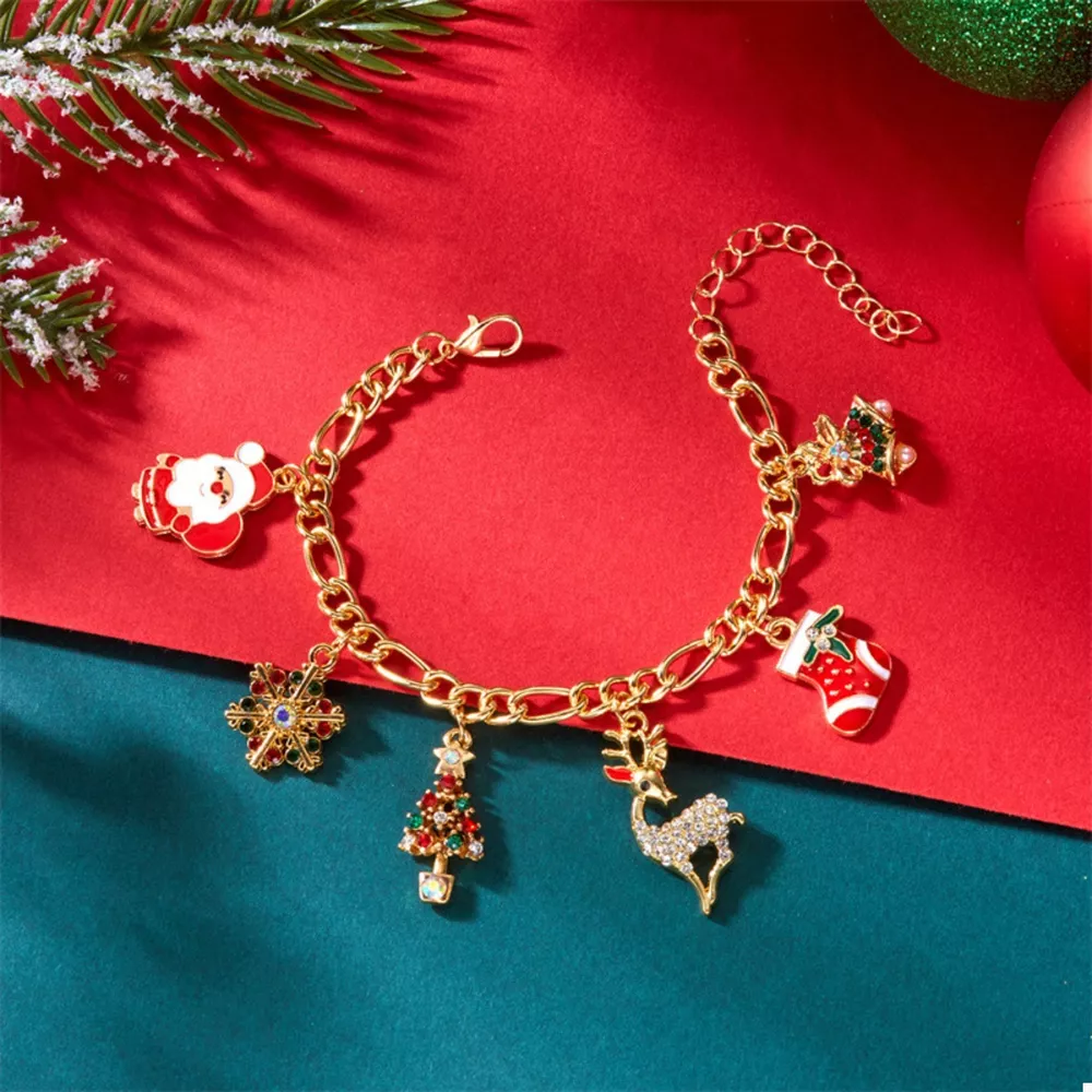 Christmas 18K Gold-Plated Charm Bracelet, image 7