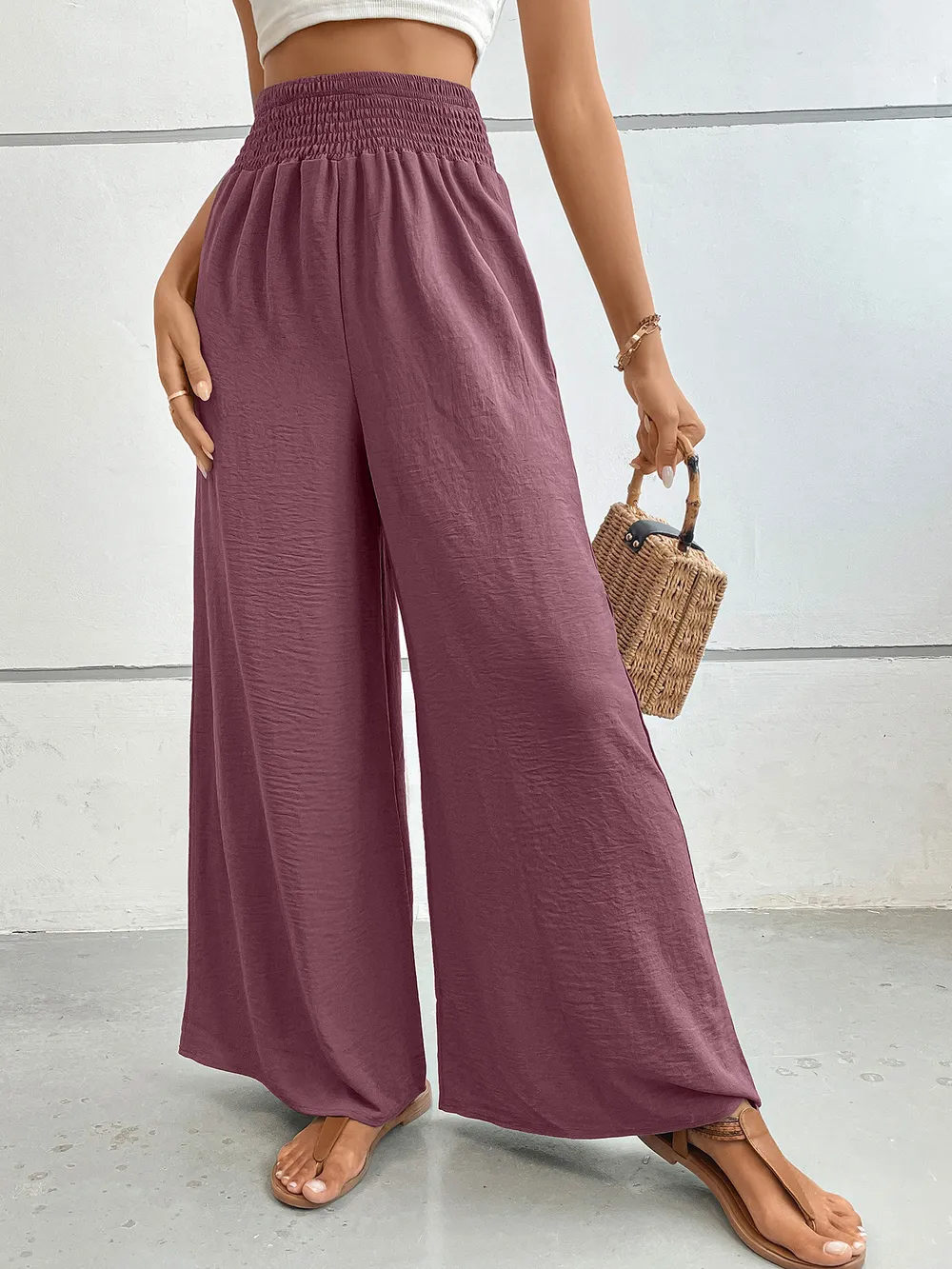 High-Waisted Wide Leg Pants