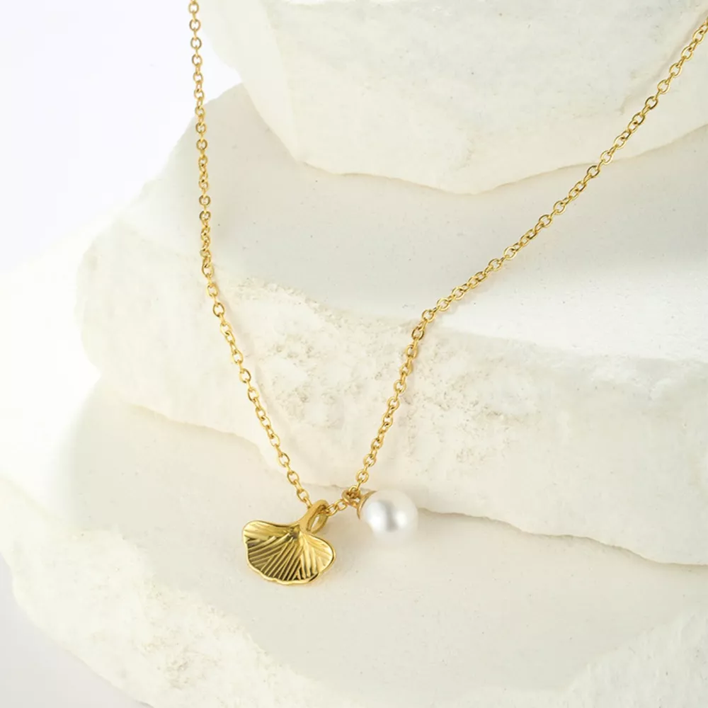 Pearl & Shell Pendant Necklace, image 10
