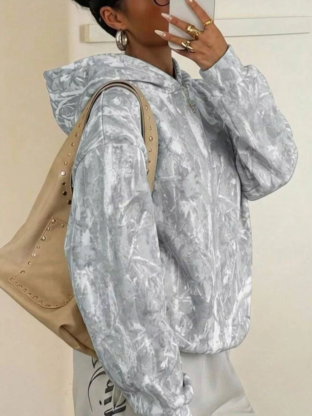 Leopard Dropped Shoulder Hoodie, image 8