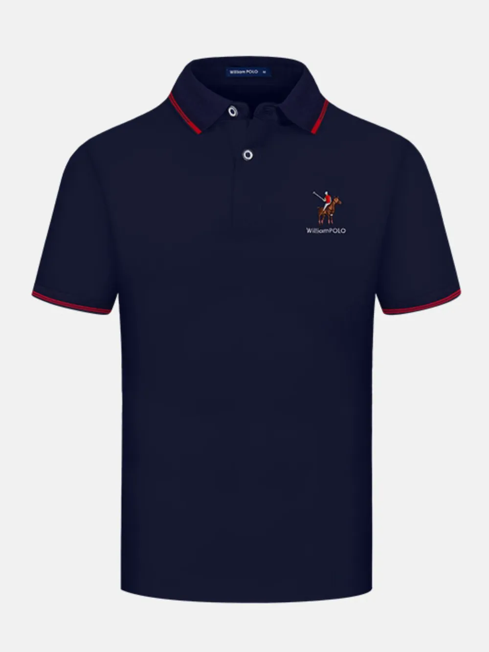 Men's Plus Size Embroidered Short Sleeve Polo Shirt, image 6
