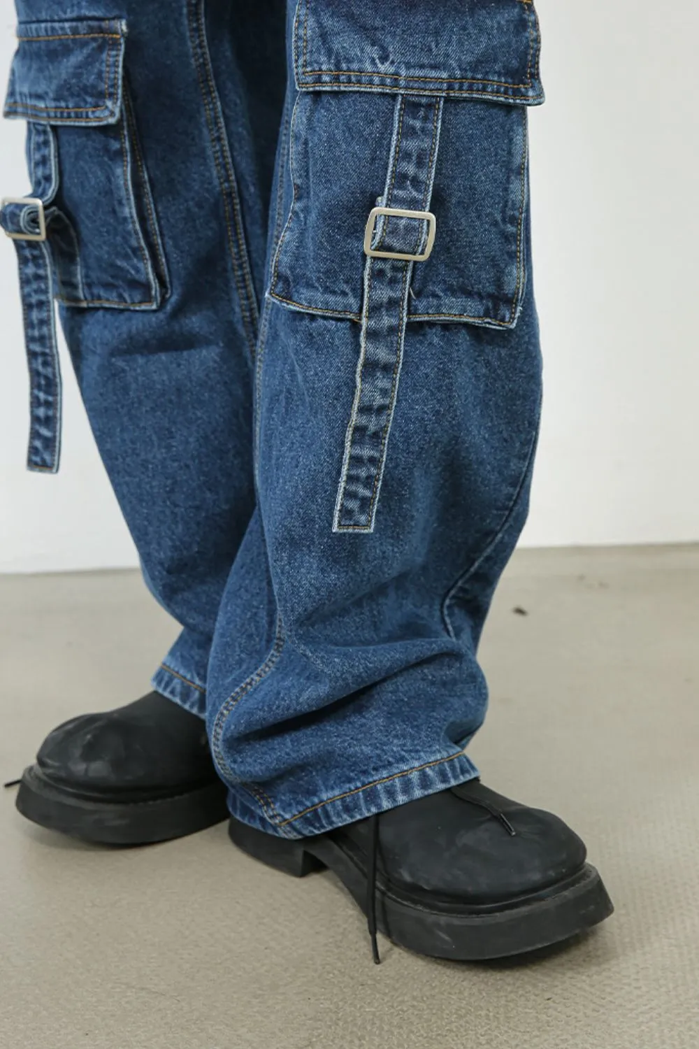 Men's Mid Rise Jeans with Cargo Pockets, image 8