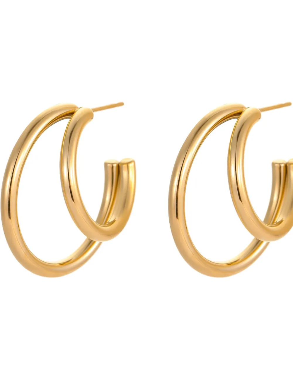 Stainless Steel Hoop Earrings, image 3