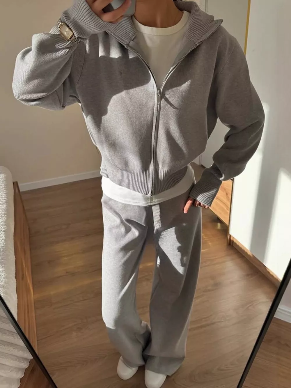 Zip-Up Hoodie and Pants Set, image 4