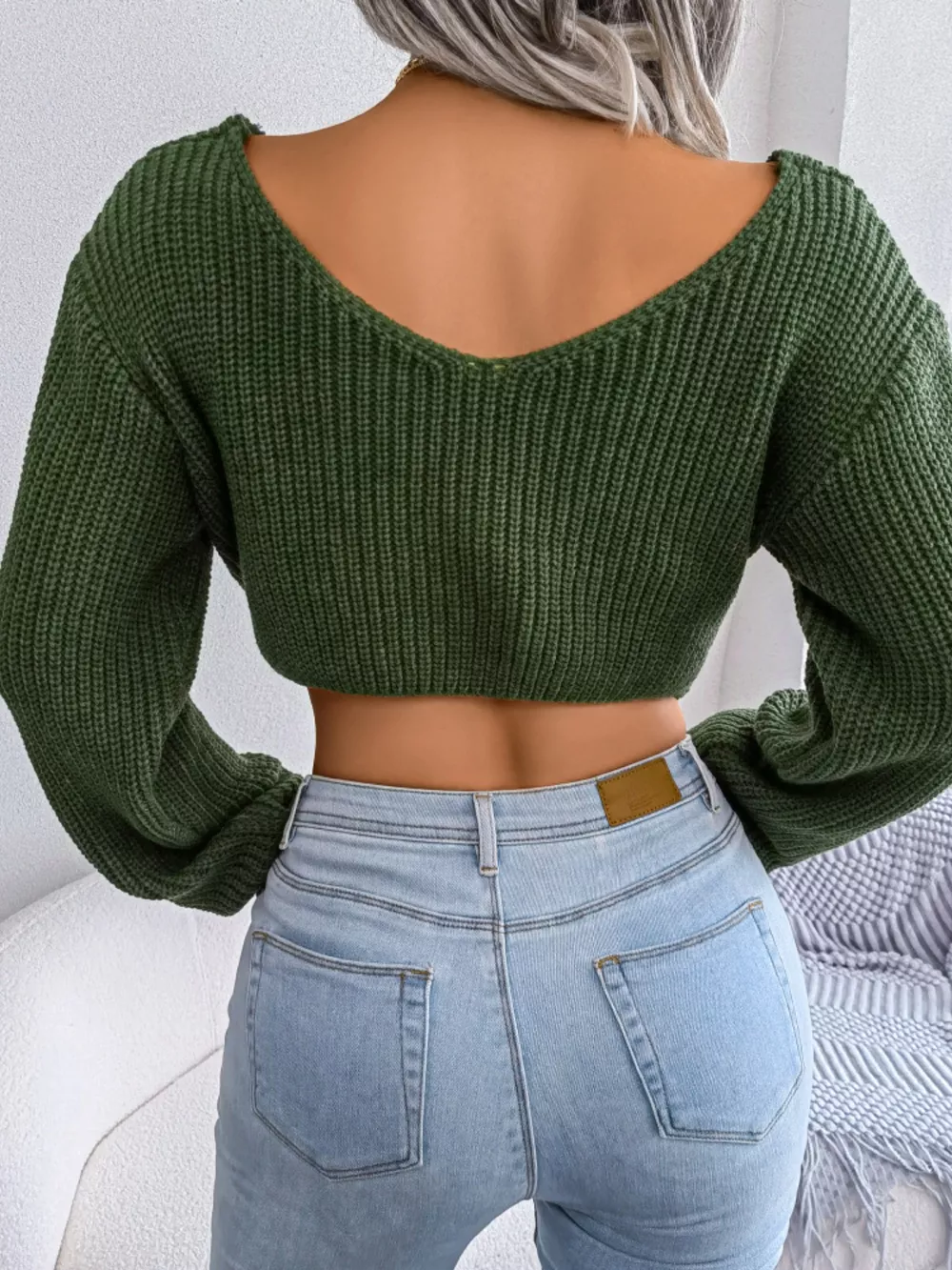 Twisted Front Cropped Sweater, image 11