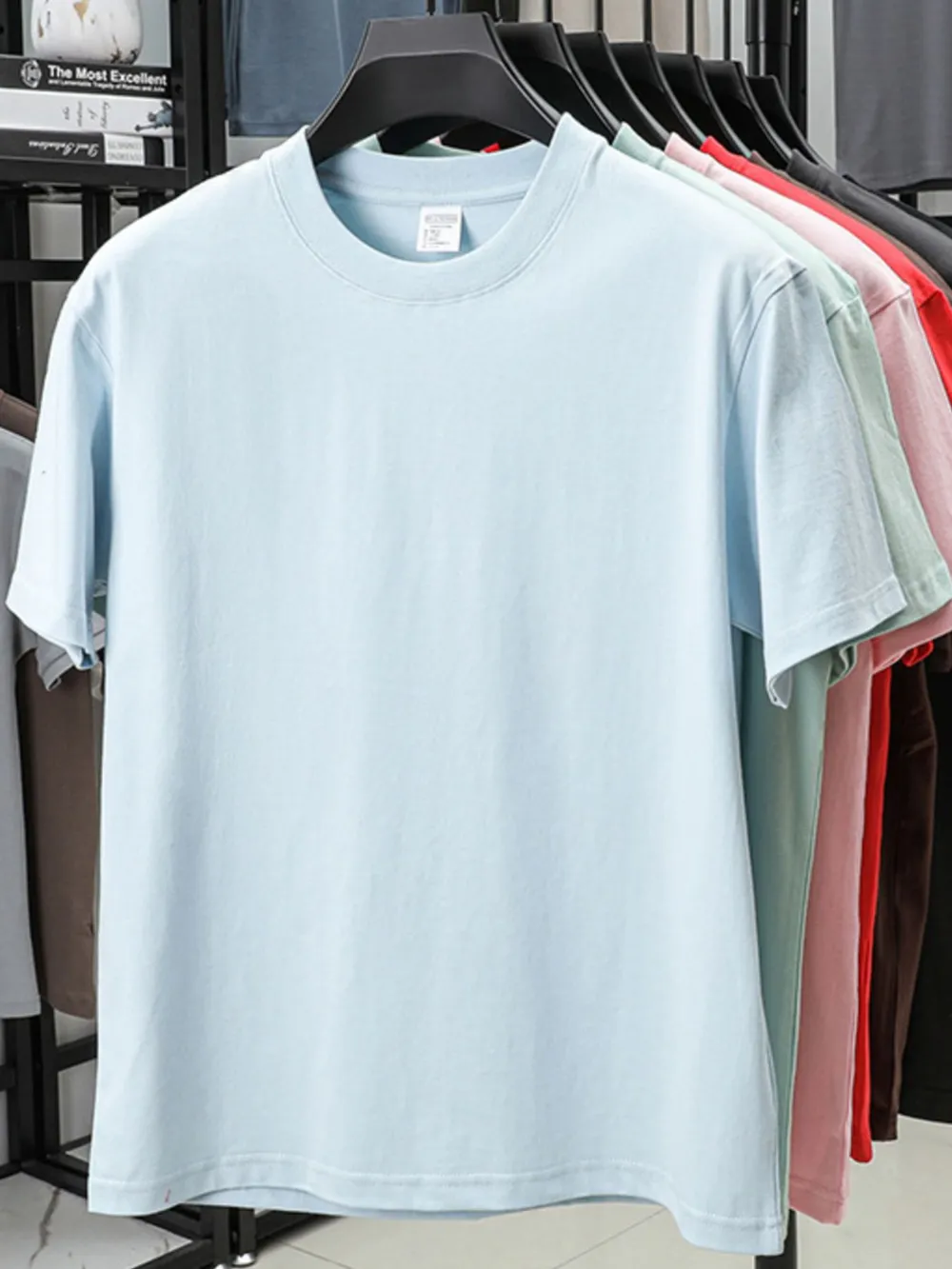Men's Full Size Round Neck Short Sleeve T-Shirt Plus Size, image 9