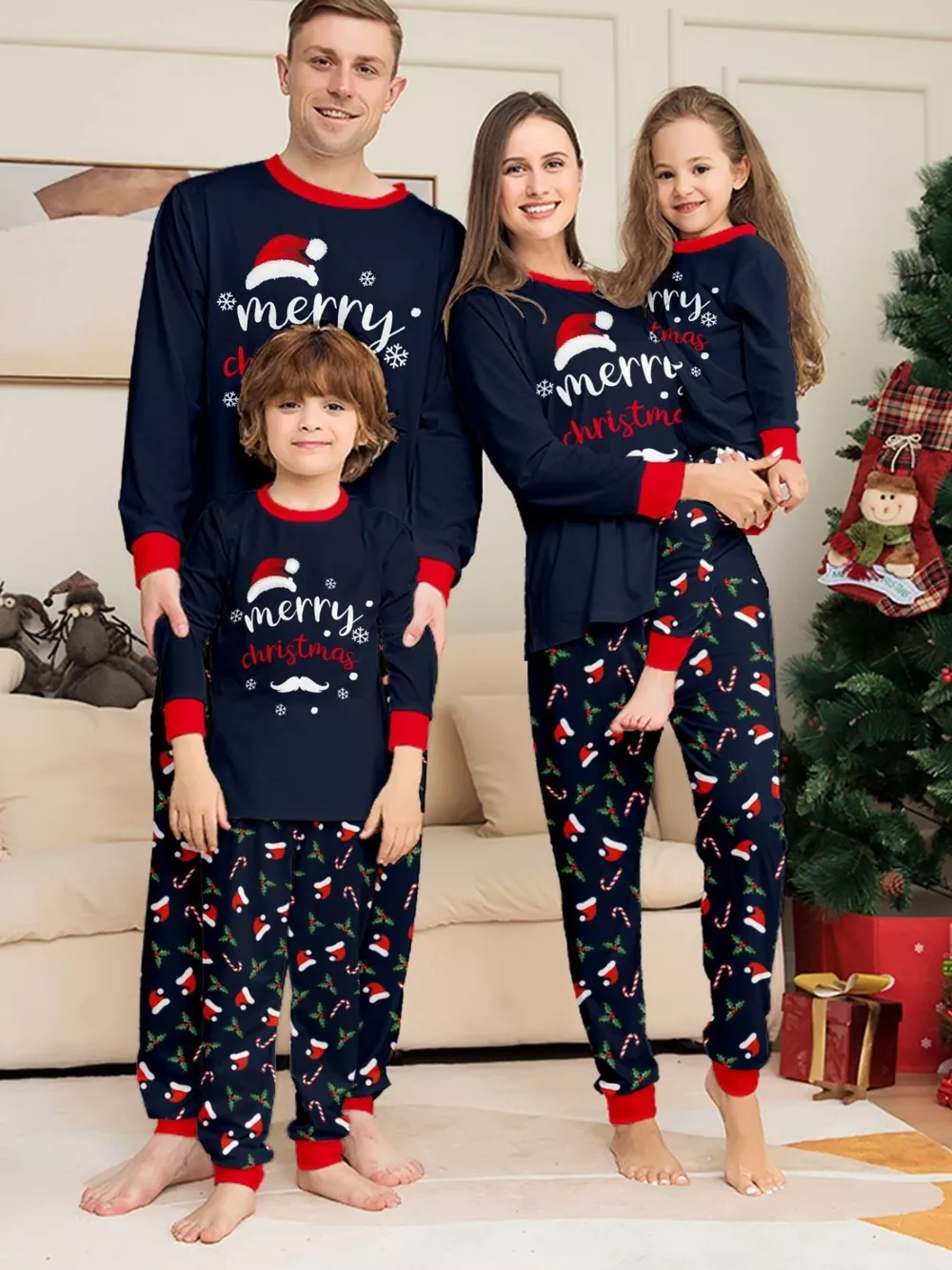 Full Size Family Matching Christmas Pajama Set Plus Size, image 2