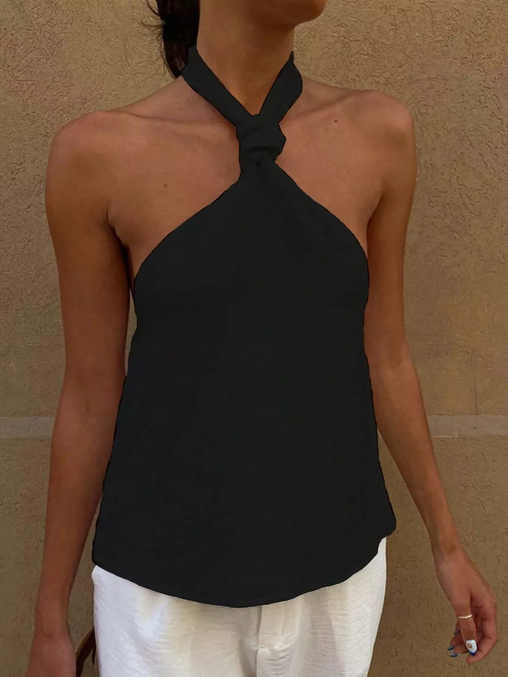 Knotted Halter Neck Cami, image 6
