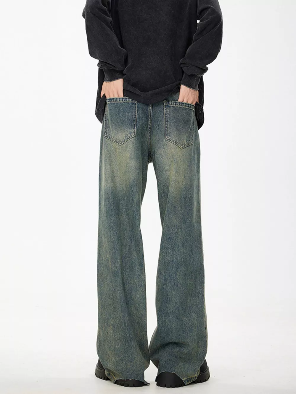 Men's Full Size Wide Leg Relaxed Fit Jeans Plus Size, image 8