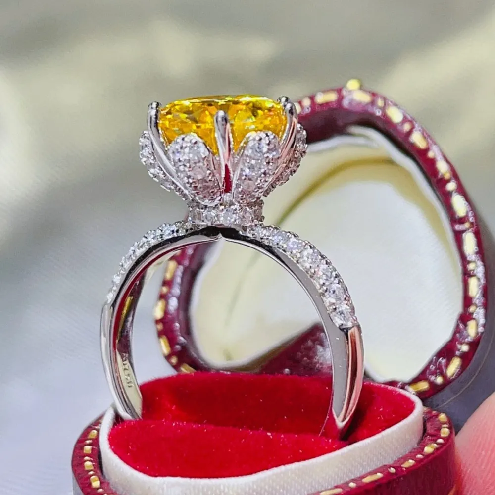 5 Carat Moissanite 925 Sterling Silver Ring, image 3