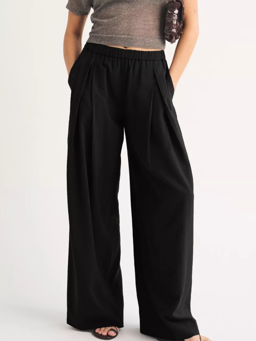 Elastic Waist Relaxed Fit Pants, image 8