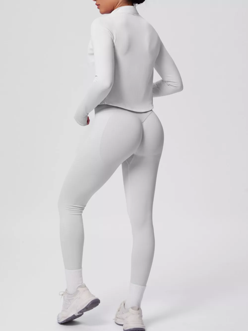 Tank & Zip-Up Jacket and Leggings Three-Piece Active Set, image 25