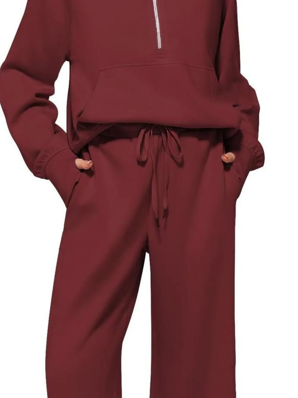 Half Zip Long Sleeve Top and Pants Set, image 4