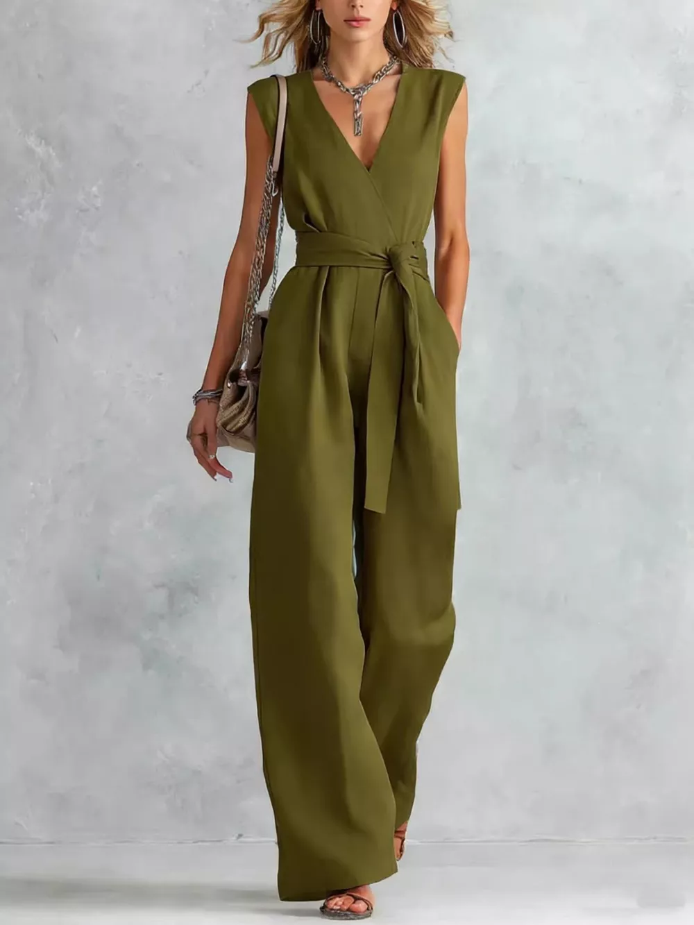 Sleeveless Wide Leg Jumpsuit, image 9
