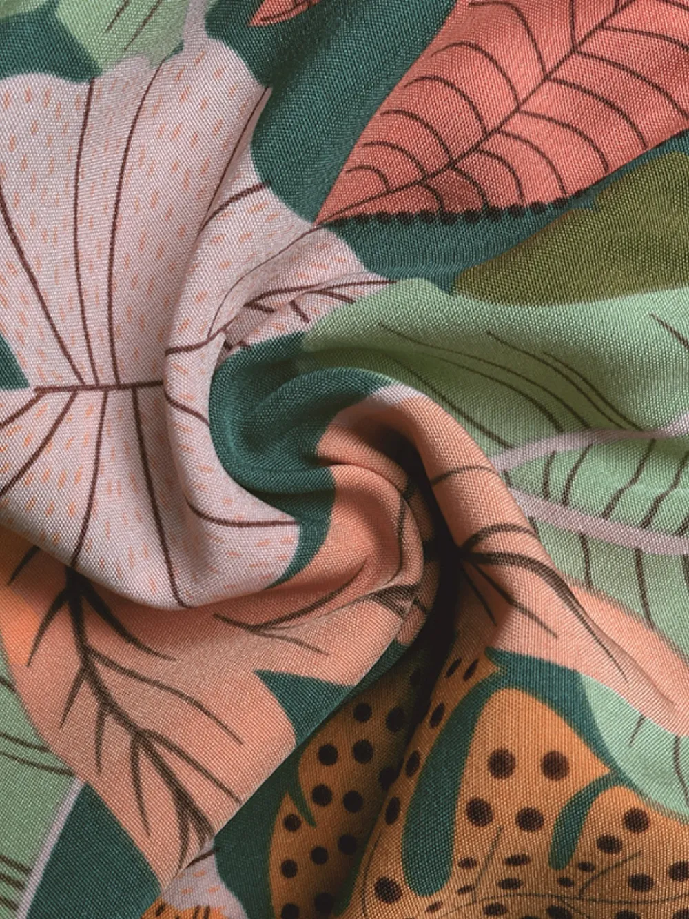 Tropical Print High Waist Shorts, image 5