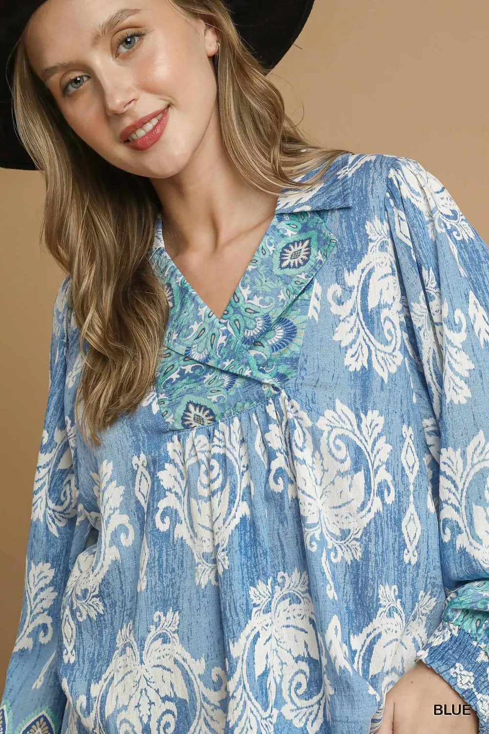 Printed Long Sleeve Blouse, image 5