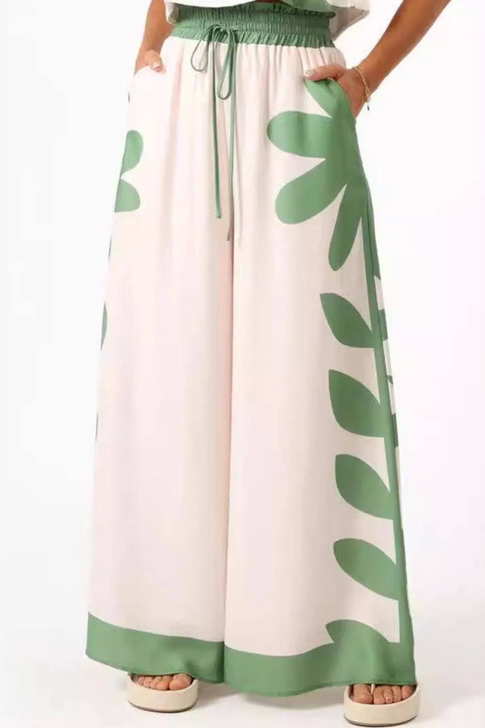 Leaf Print Tank Top and Pants Set, image 6