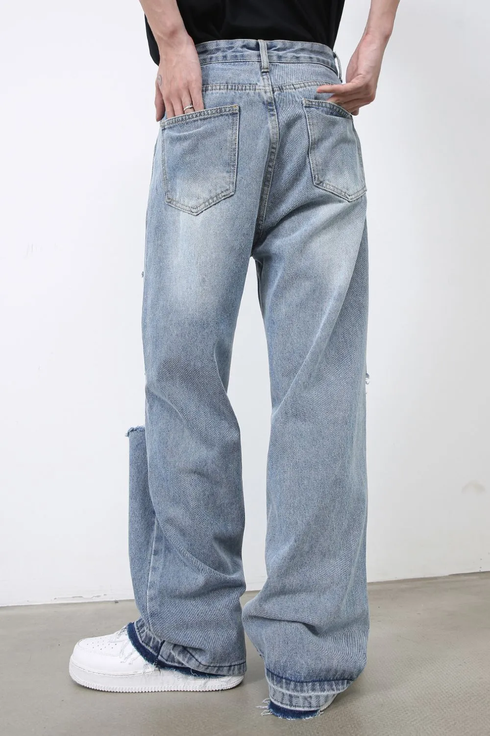 Men's Distressed Baggy Jeans, image 3
