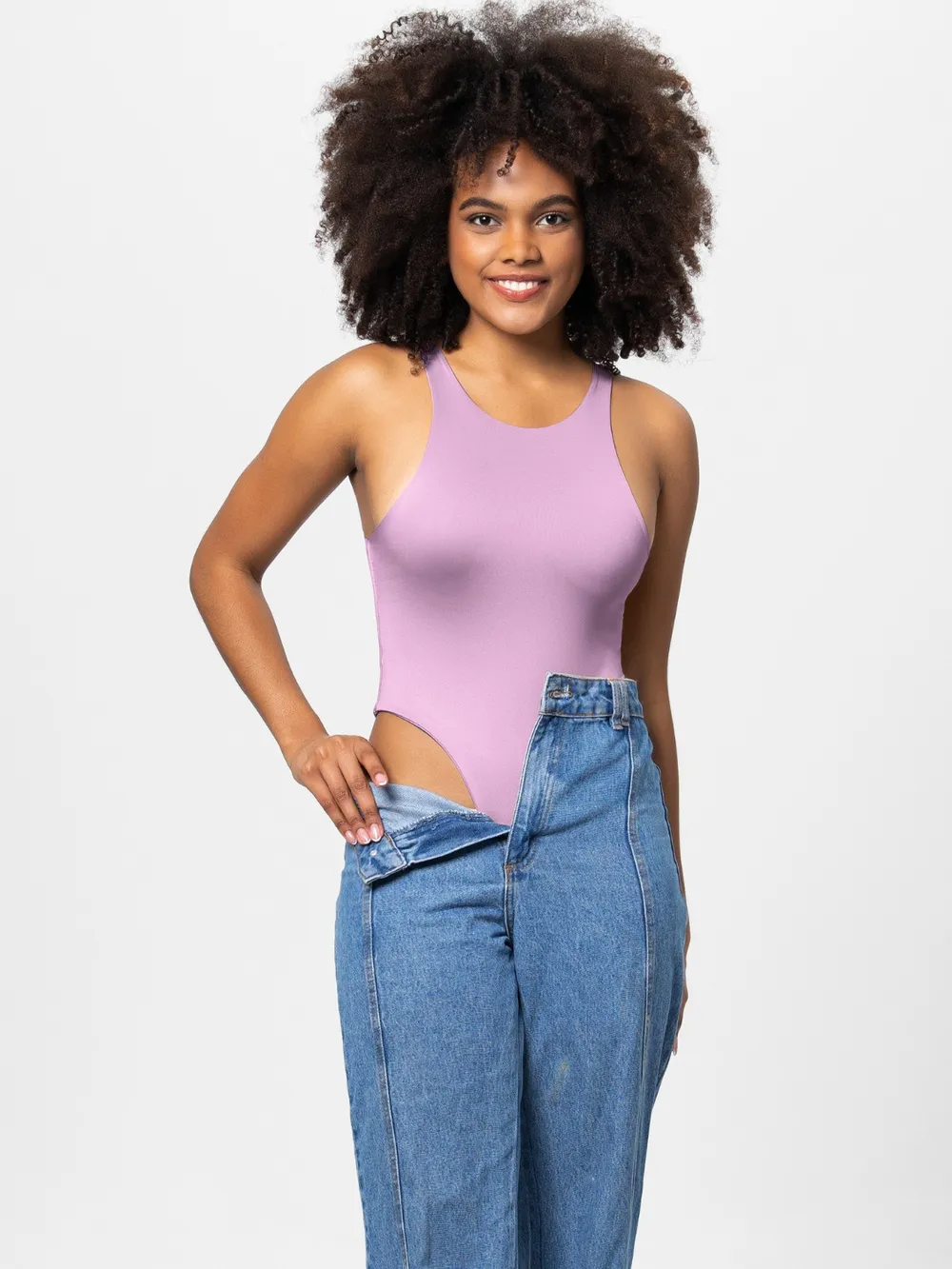 Full Size Round Neck Wide Strap Bodysuit, image 19