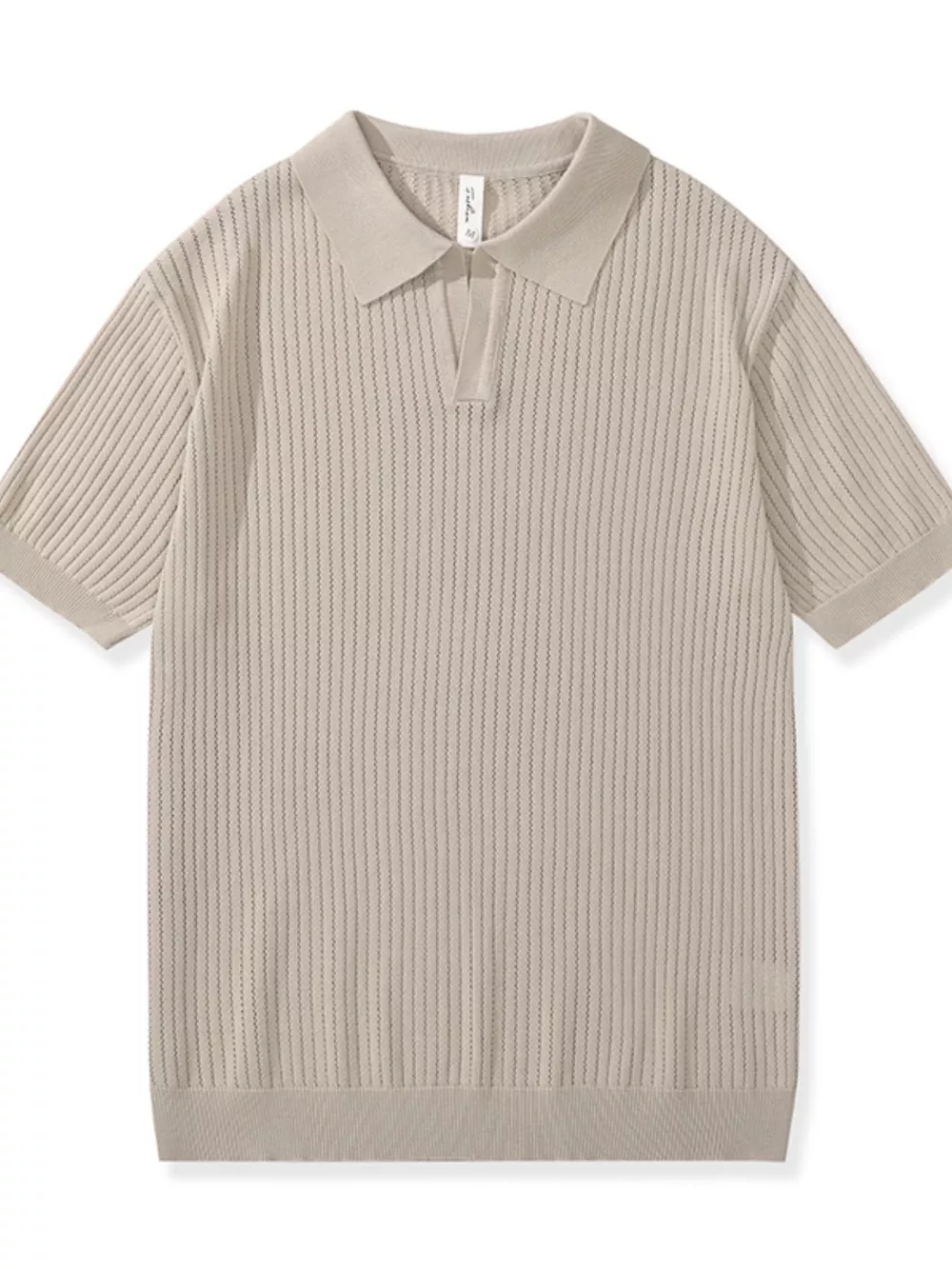Men's Plus Size Ribbed Short Sleeve Polo, image 4
