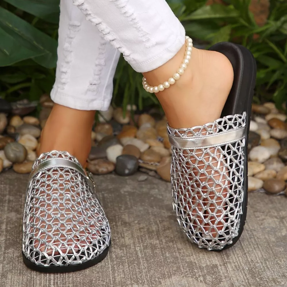 Breathable Buckle Decor Sandals, image 6