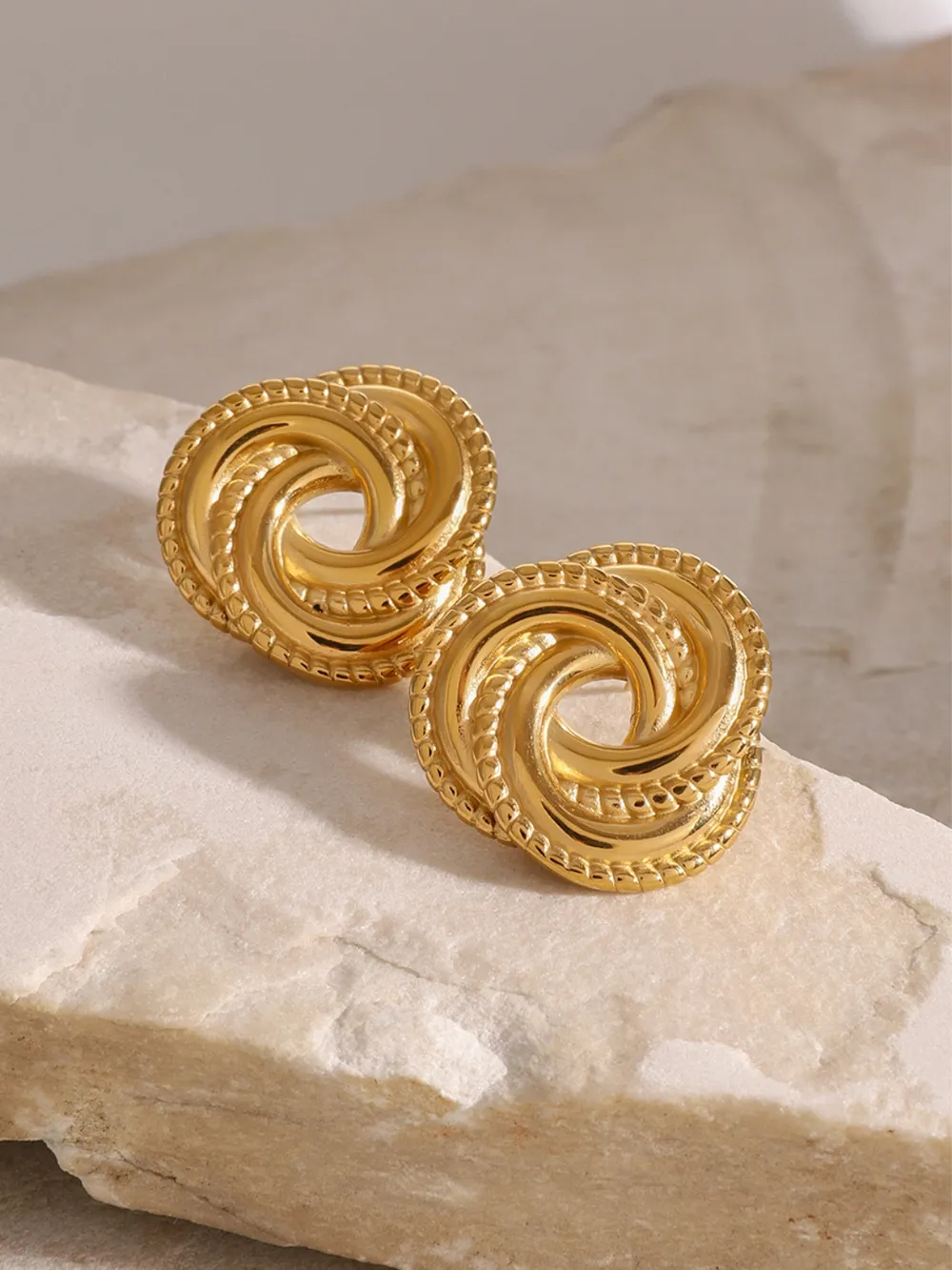 Stainless Steel Volution Stud Earrings, image 5