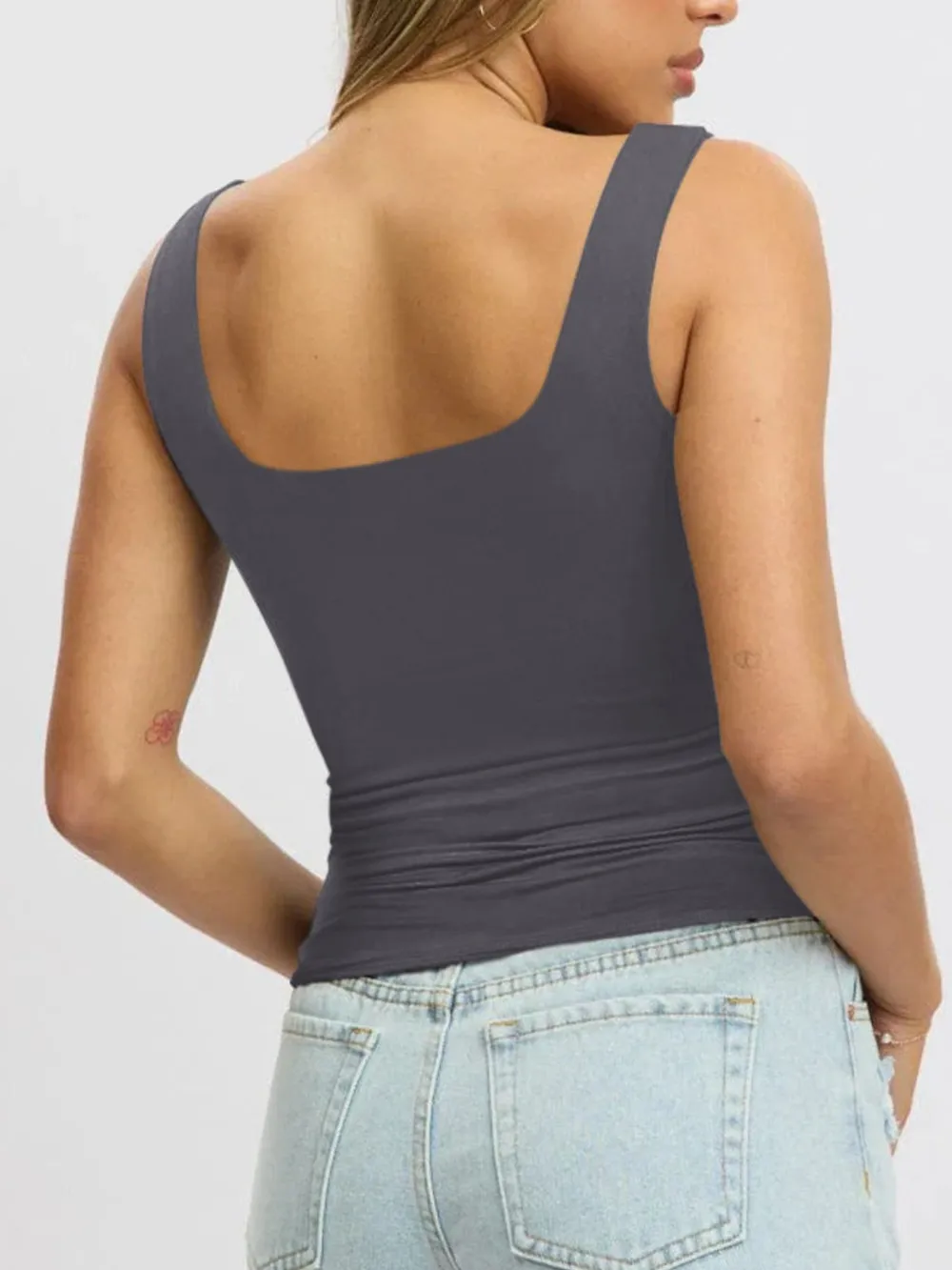 Square Neck Wide Strap Tank, image 18