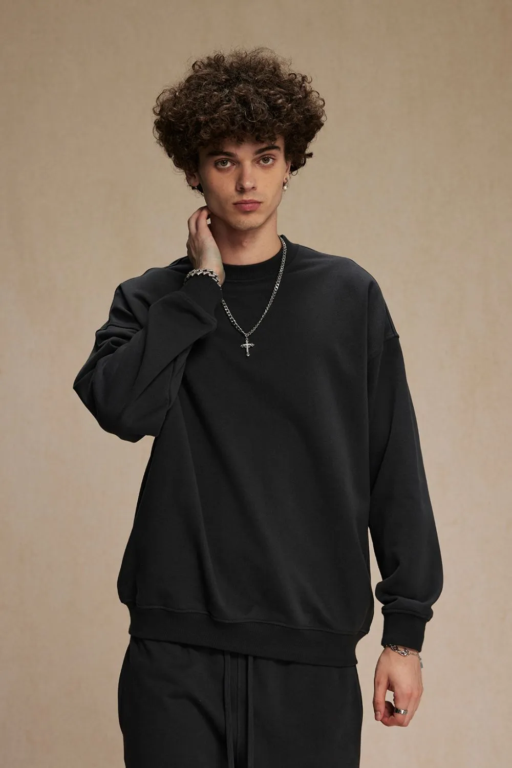 Men's Round Neck Long Sleeve Sweatshirt, image 29