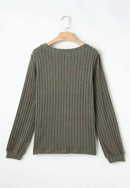Leopard Round Neck Long Sleeve T-Shirt, image 9